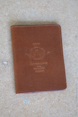 Tan Leather Passport and Card Holder - Aurelius Leather