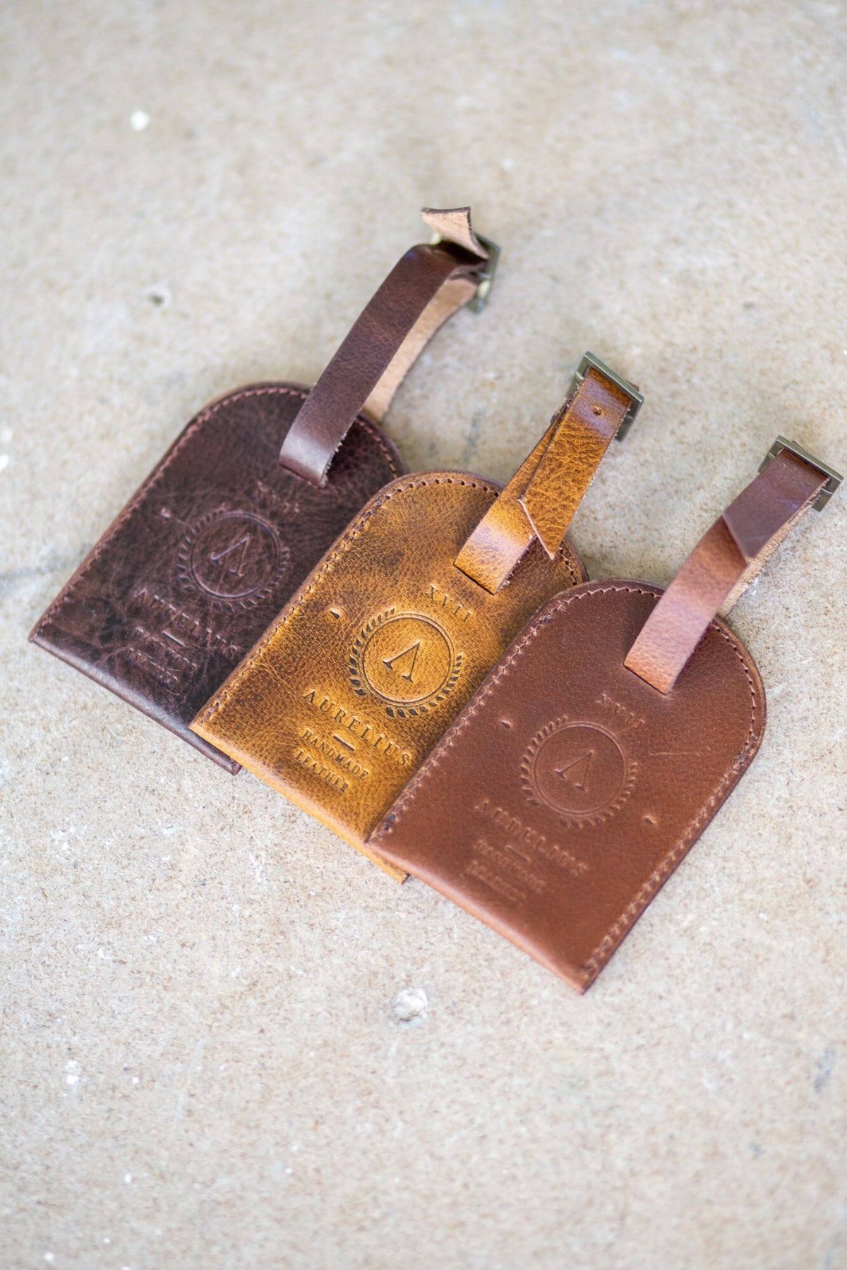 Luggage Tag Dark - Aurelius Leather