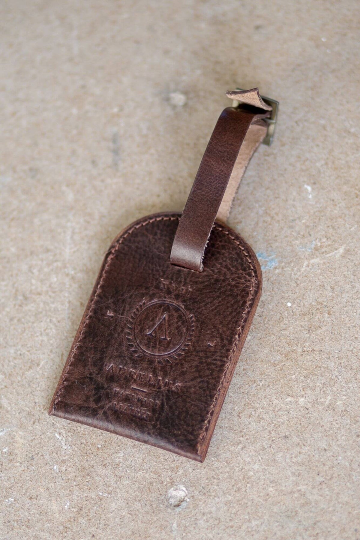 Luggage Tag Dark - Aurelius Leather