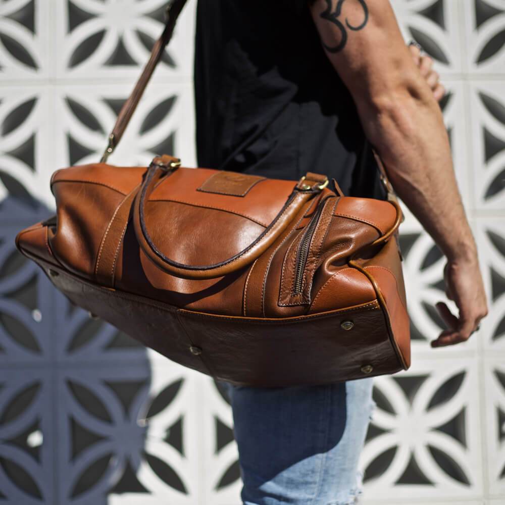 Leather Francis Overnight Bag - Aurelius Leather