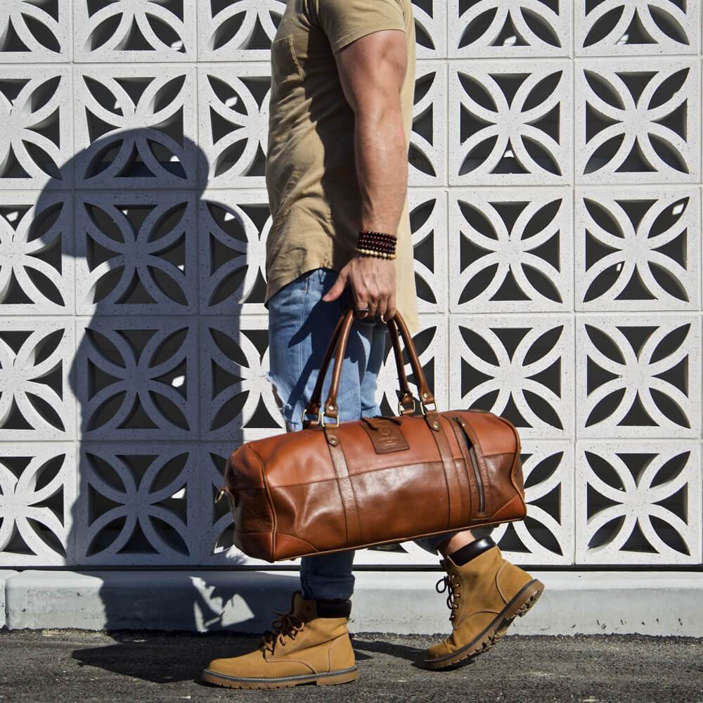 Leather Francis Overnight Bag - Aurelius Leather
