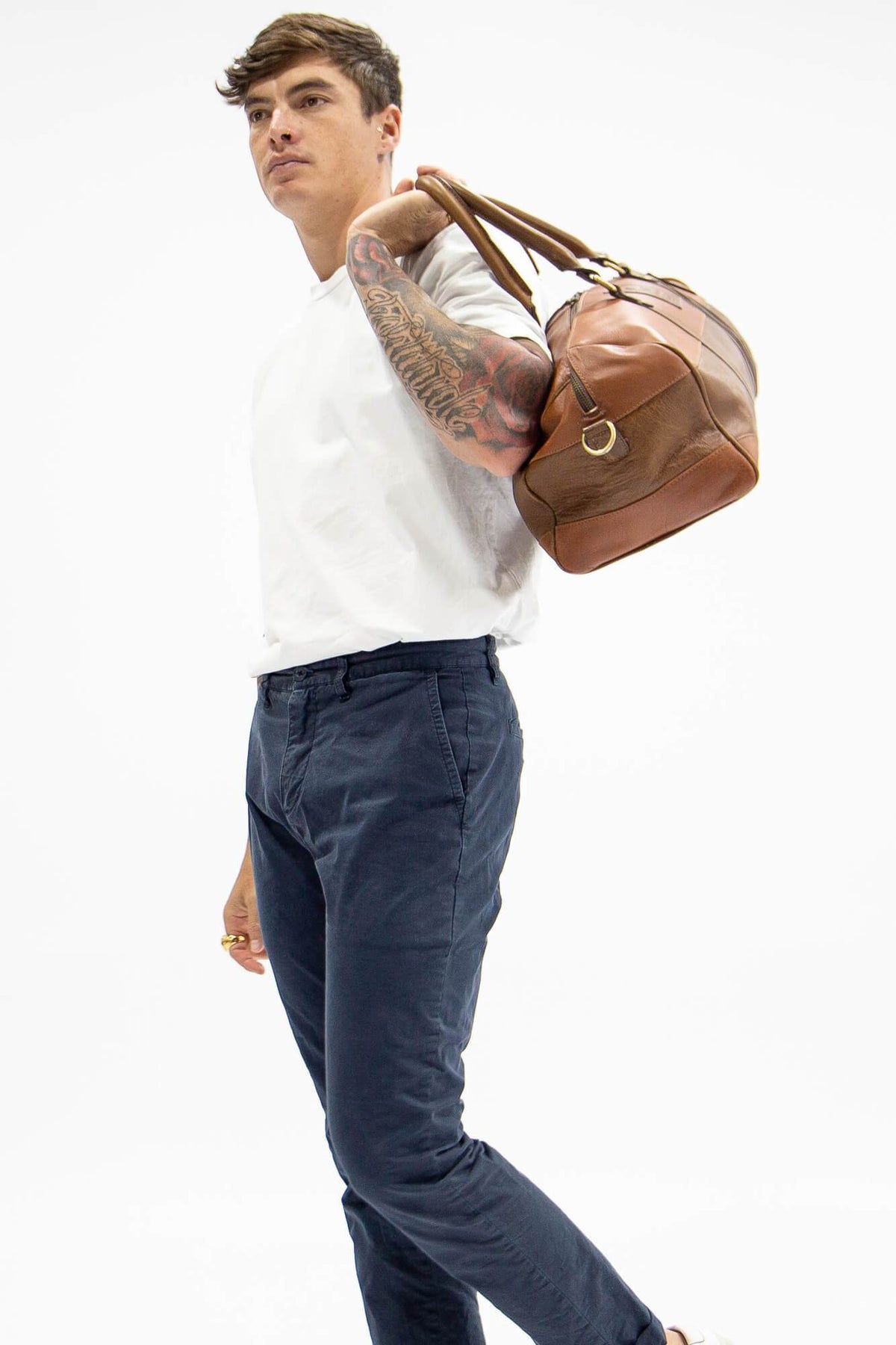 Leather Francis Overnight Bag - Aurelius Leather